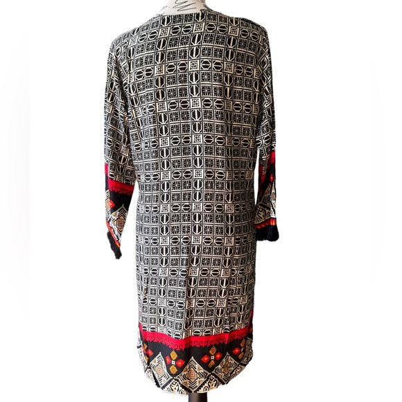 Beautiful beaded sequined Indian Pakistani knee length dress with slits Sz M - Picture 6 of 14